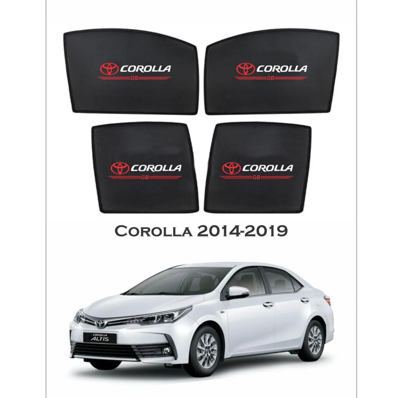 Toyota Corolla 2014–2019 Sunshades – Custom Fit UV & Heat Protection