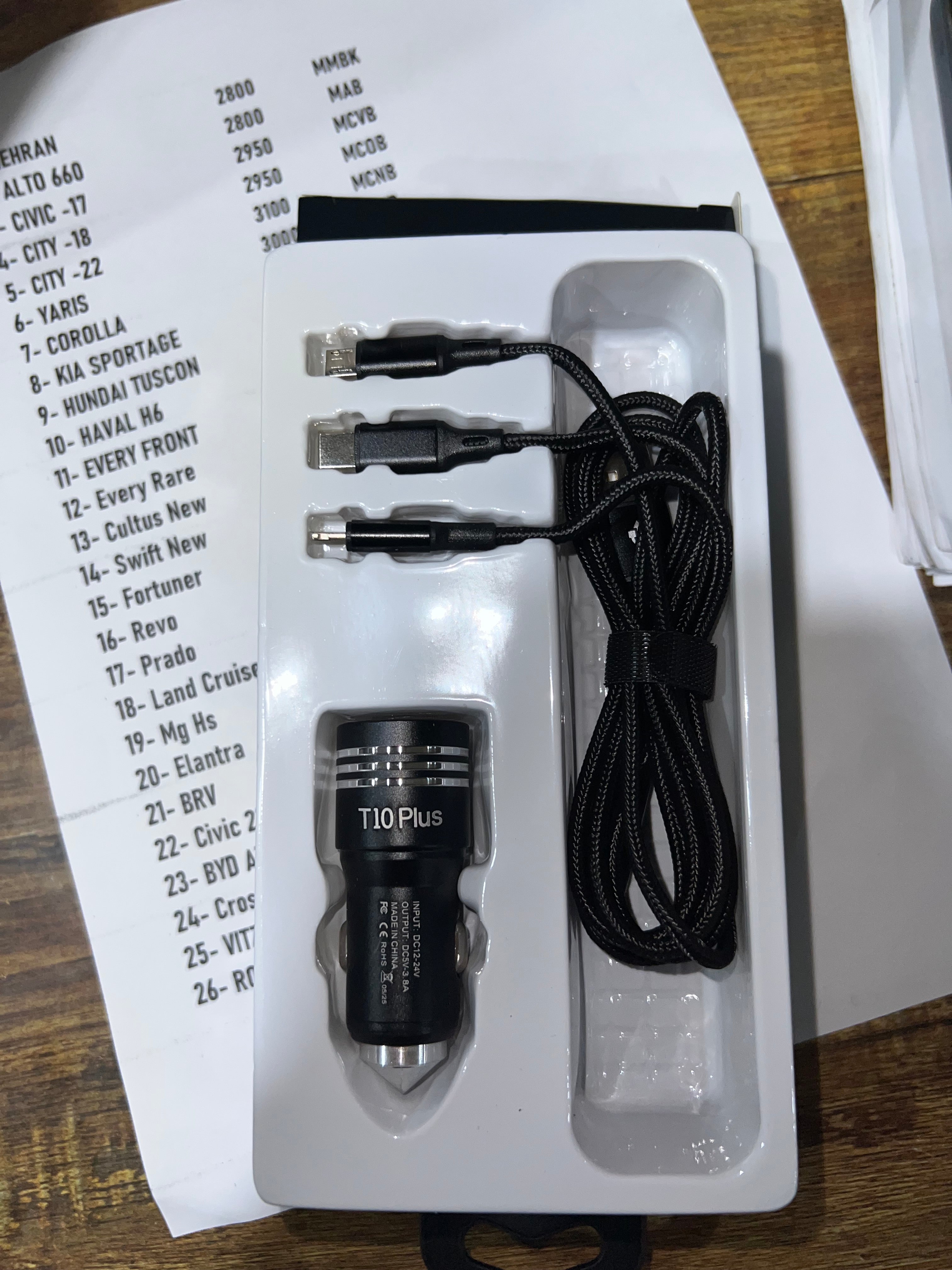 ⚡ 3 in 1 Car Charger T10 Plus – Fast, Smart & Reliable Charging