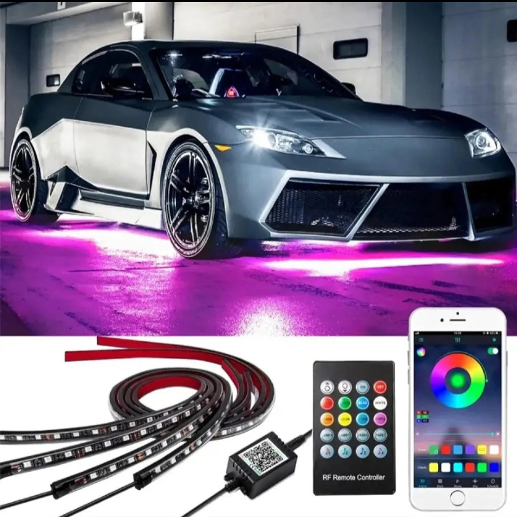 Car Underglow Neon LED Strip – RGB Dream Color with Remote & APP Control