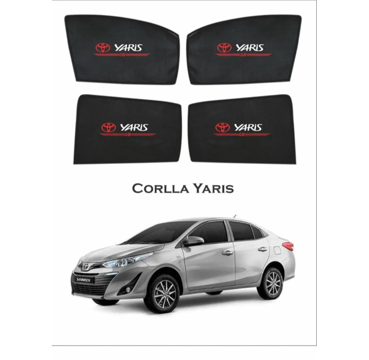 Premium Toyota Yaris Car Sunshades – Custom Fit Protection