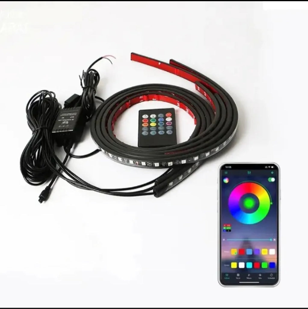Car Underglow Neon LED Strip – RGB Dream Color with Remote & APP Control