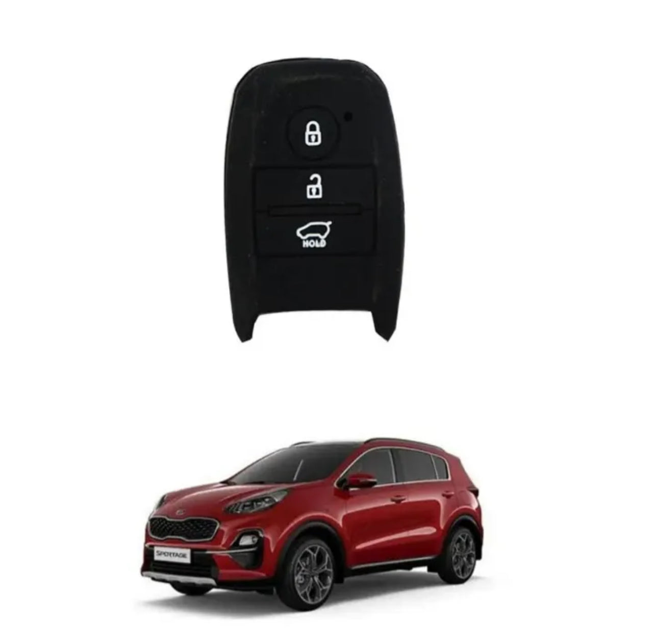 Silicone Black Key Cover for Kia Sportage