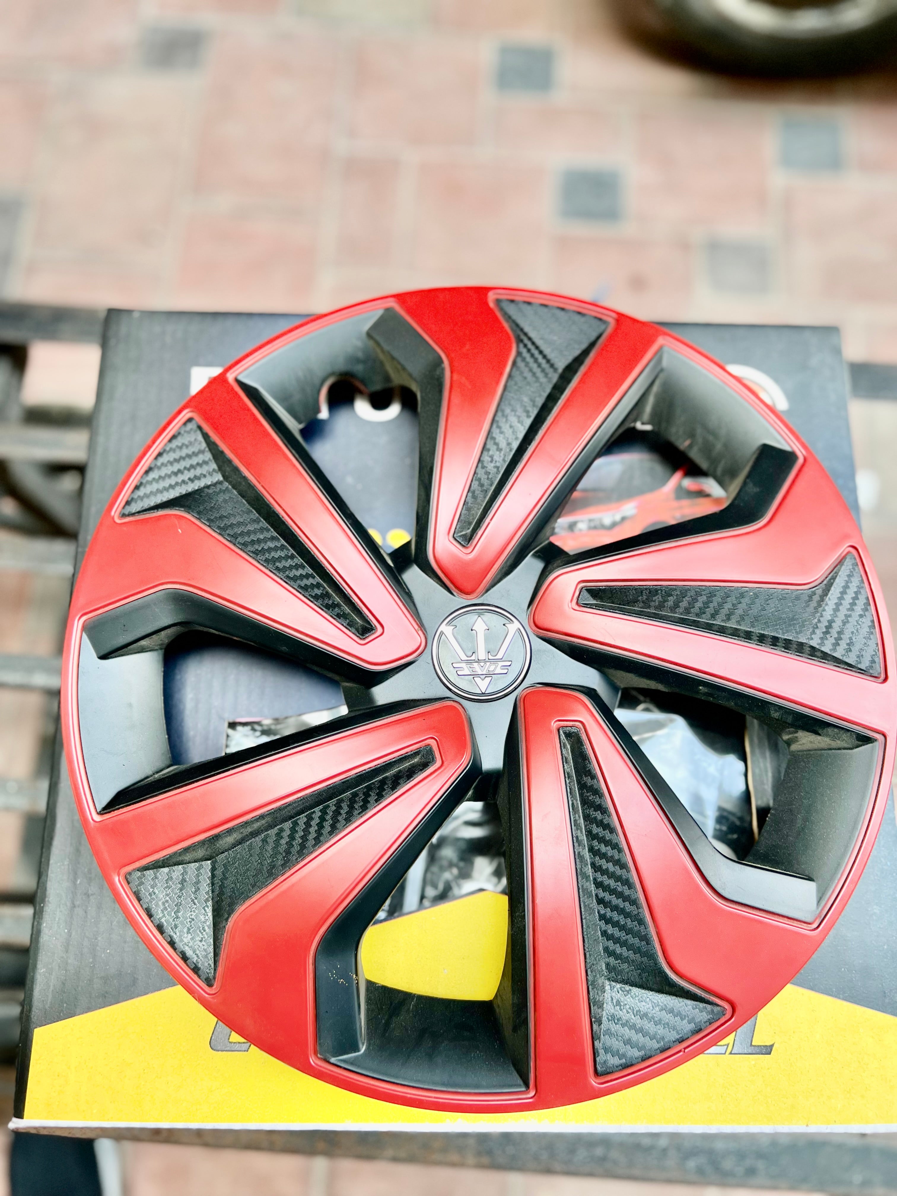 Stylish Red & Black Wheel Cover