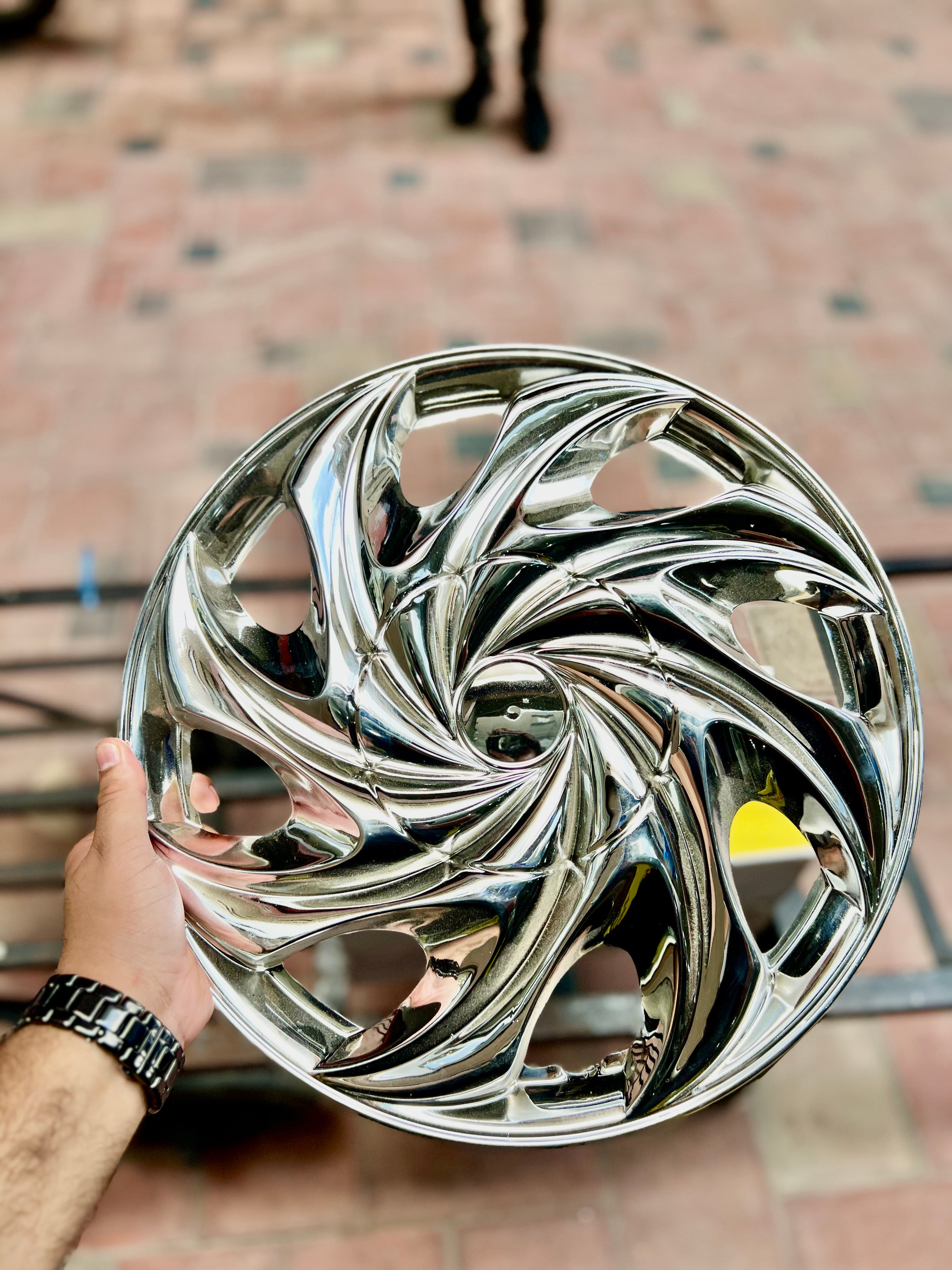 12"14" inch Premium Silver Wheel Cover