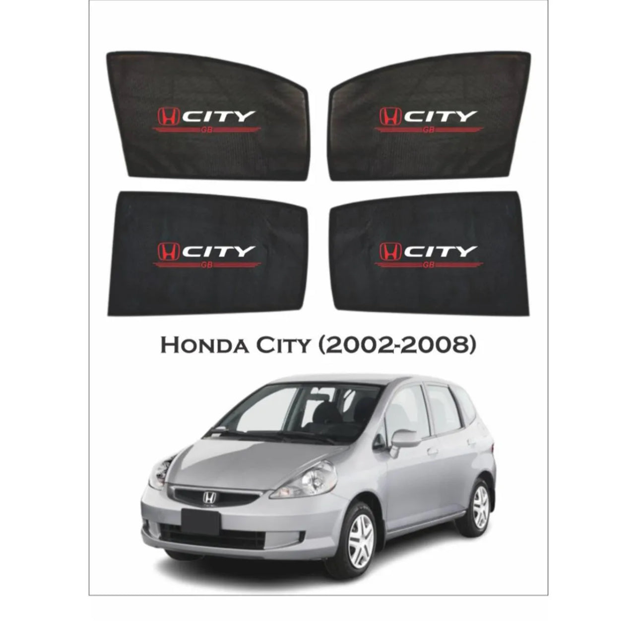 Honda City 2002–2008 Sunshades – Reliable UV & Heat Protection