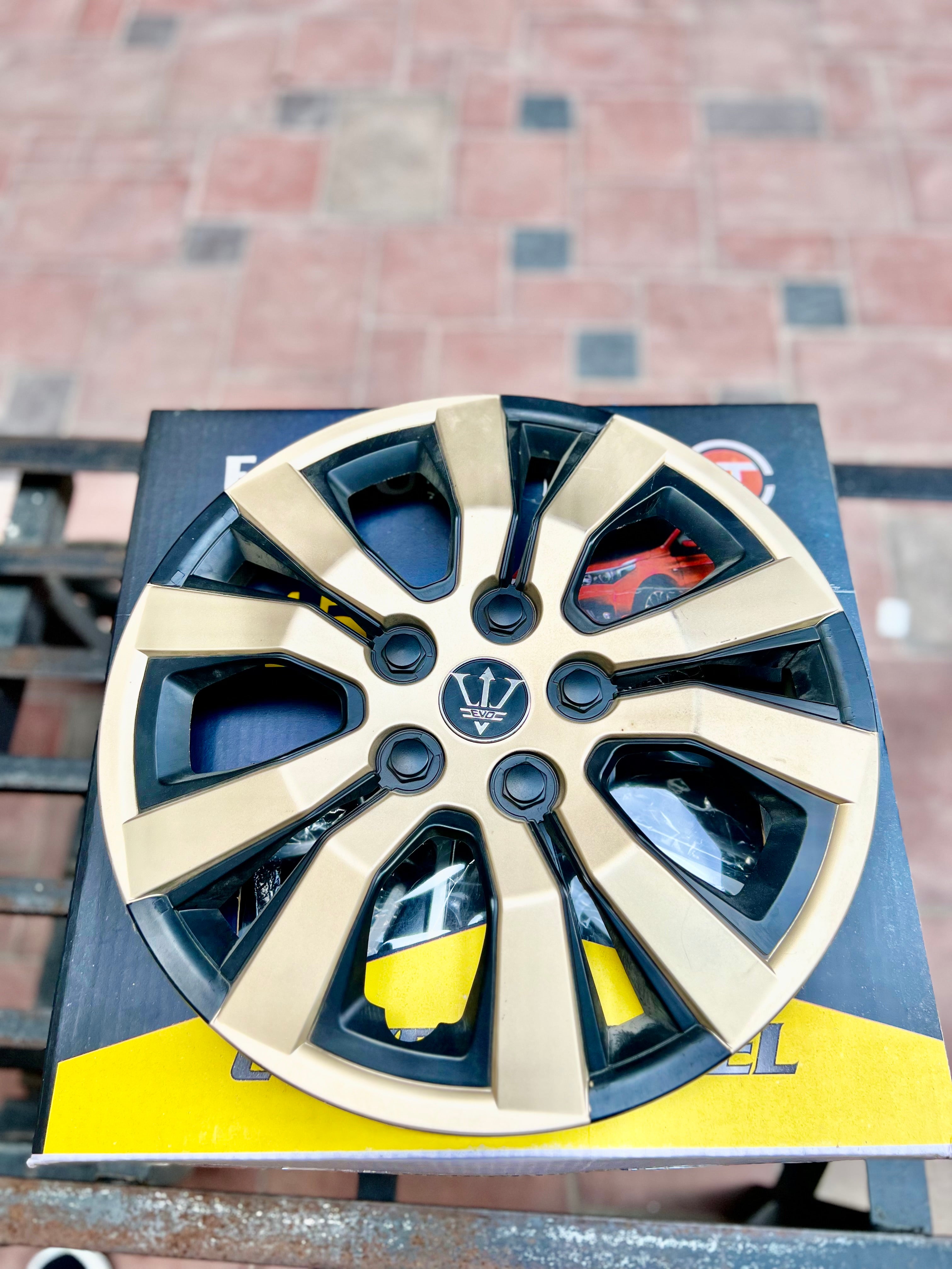 Luxury Gold & Black Wheel Cover