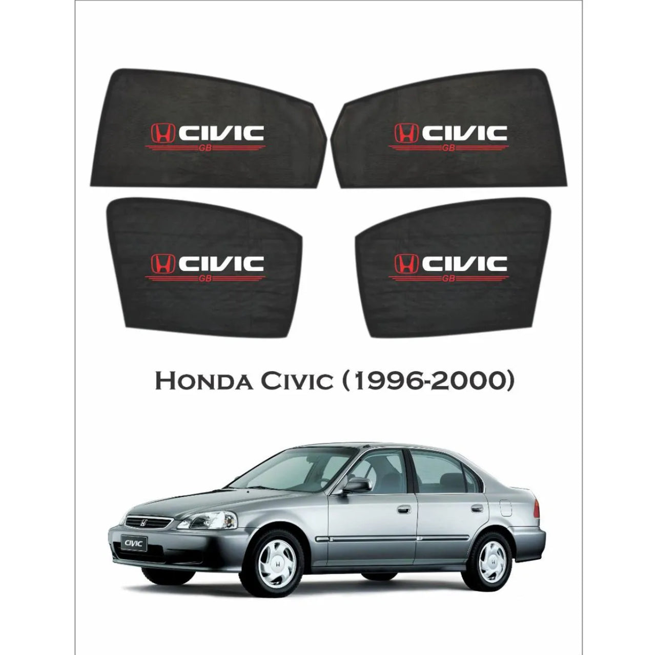 Honda Civic 1996–2000 Sunshades – Perfect Fit UV & Heat Protection