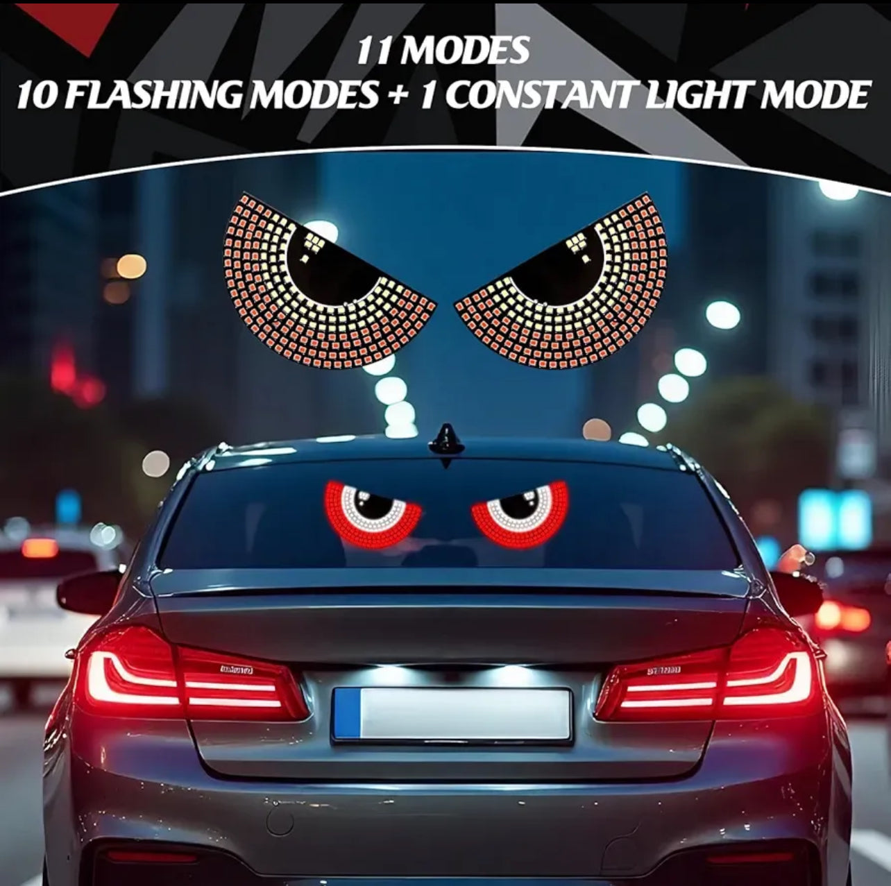 Devil EyeLight for Cars, Dynamic Led Eyes for Car Windshield, USB Devil Eyes Smart Colorful Car Eyes for Auto Car Windshield Window