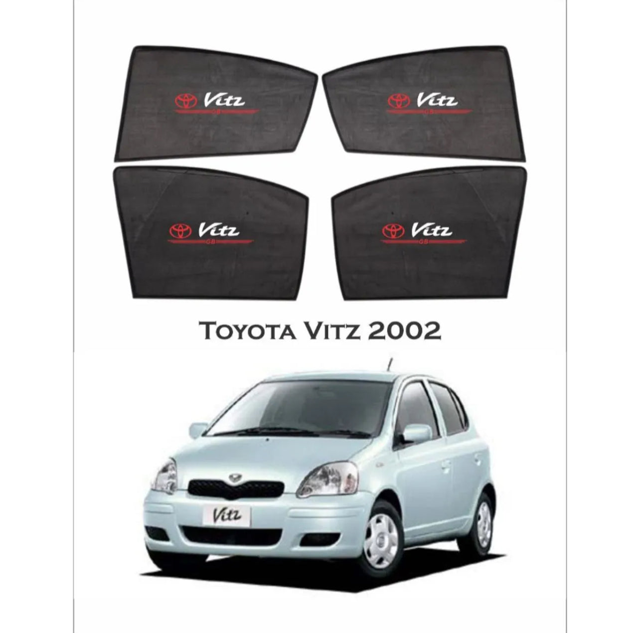 Toyota Vitz 2002 Sunshades – Custom Fit UV & Heat Protection