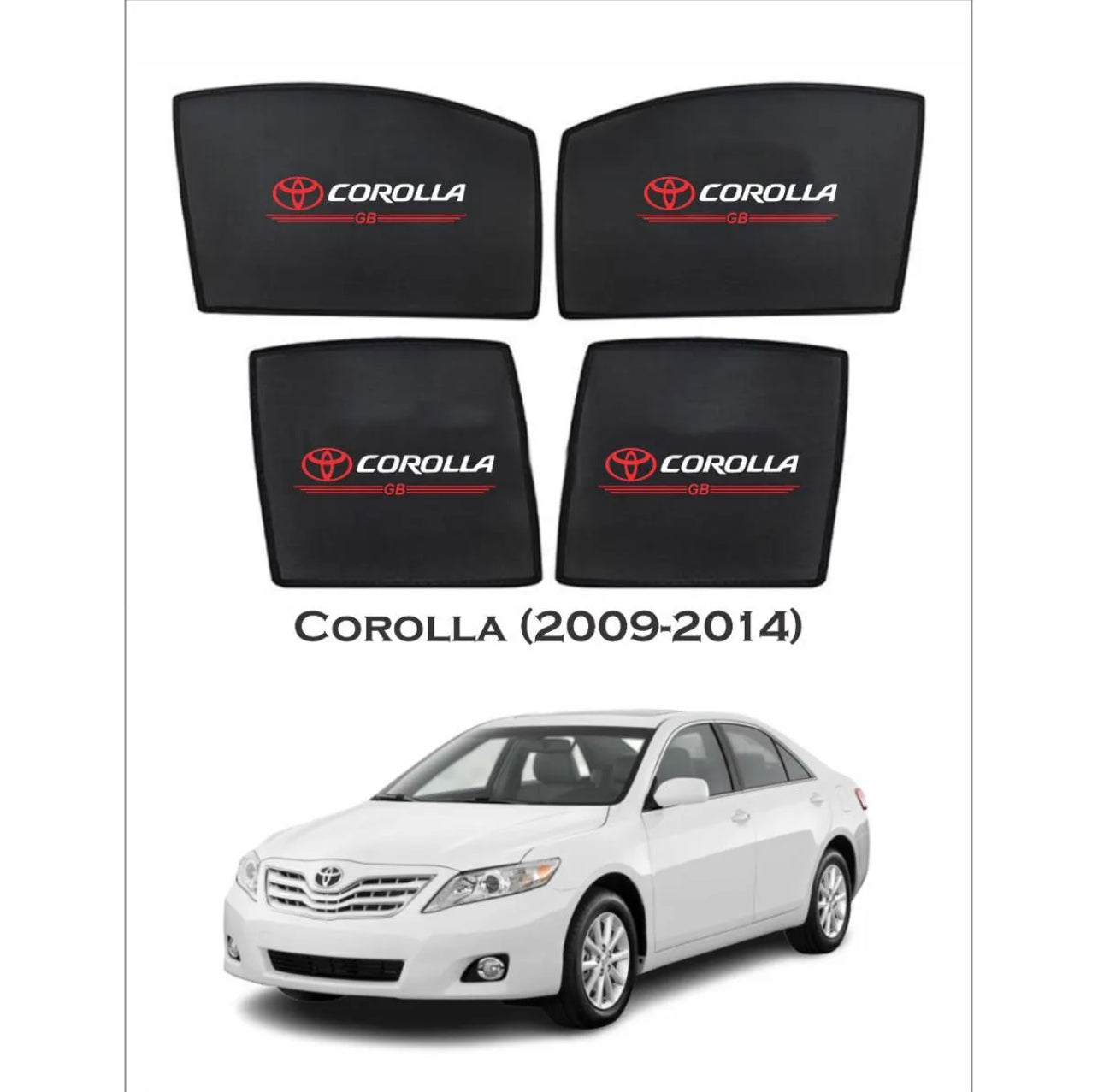 Toyota Corolla 2009–2014 Sunshades – Custom Fit UV & Heat Protection
