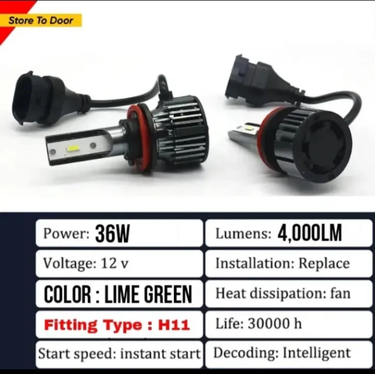 Lime Green Car Fog Light – Bold & Stylish Visibility