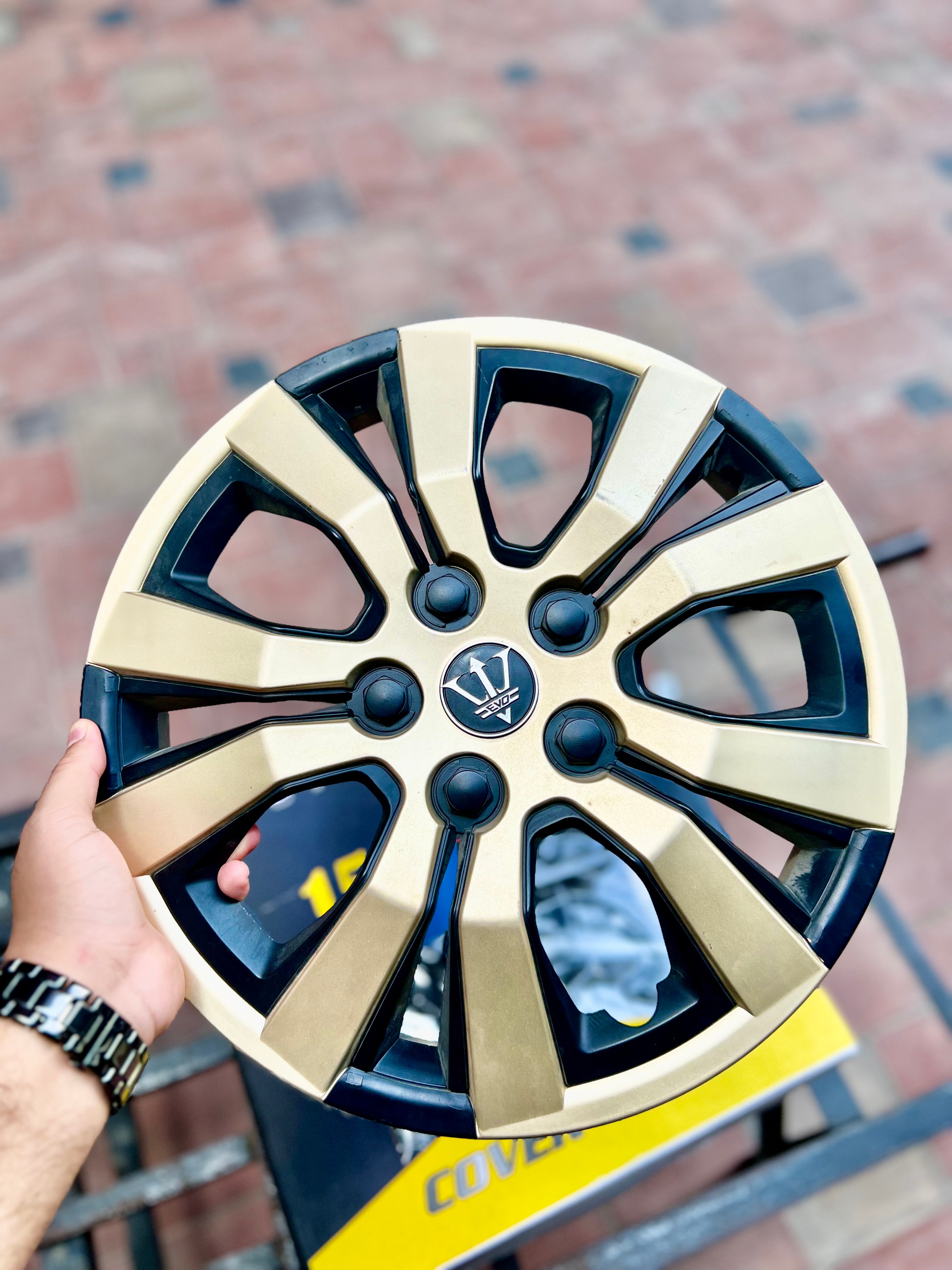 Luxury Gold & Black Wheel Cover