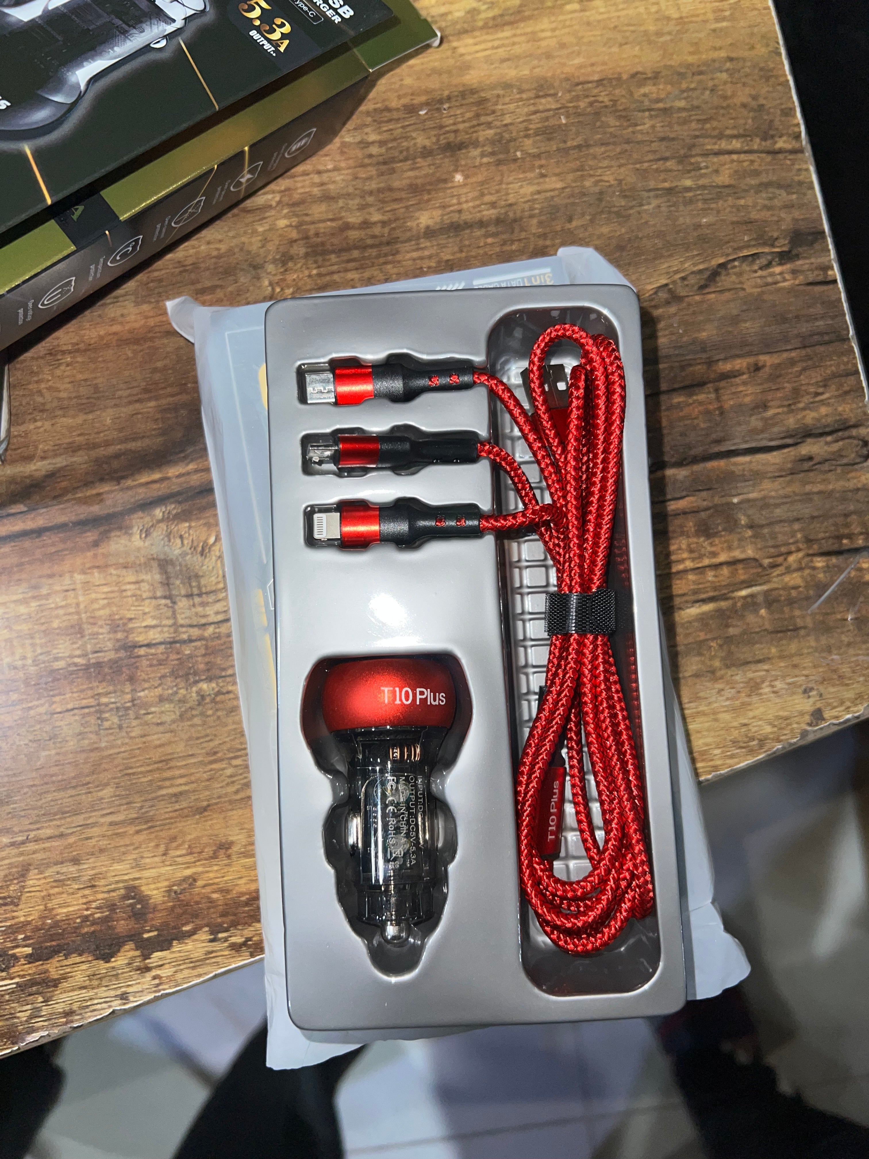 ⚡ 3 in 1 Car Charger T10 Plus – Fast, Smart & Reliable Charging