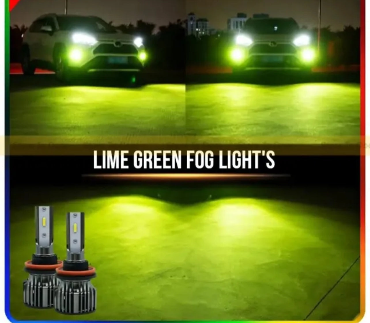 Lime Green Car Fog Light – Bold & Stylish Visibility