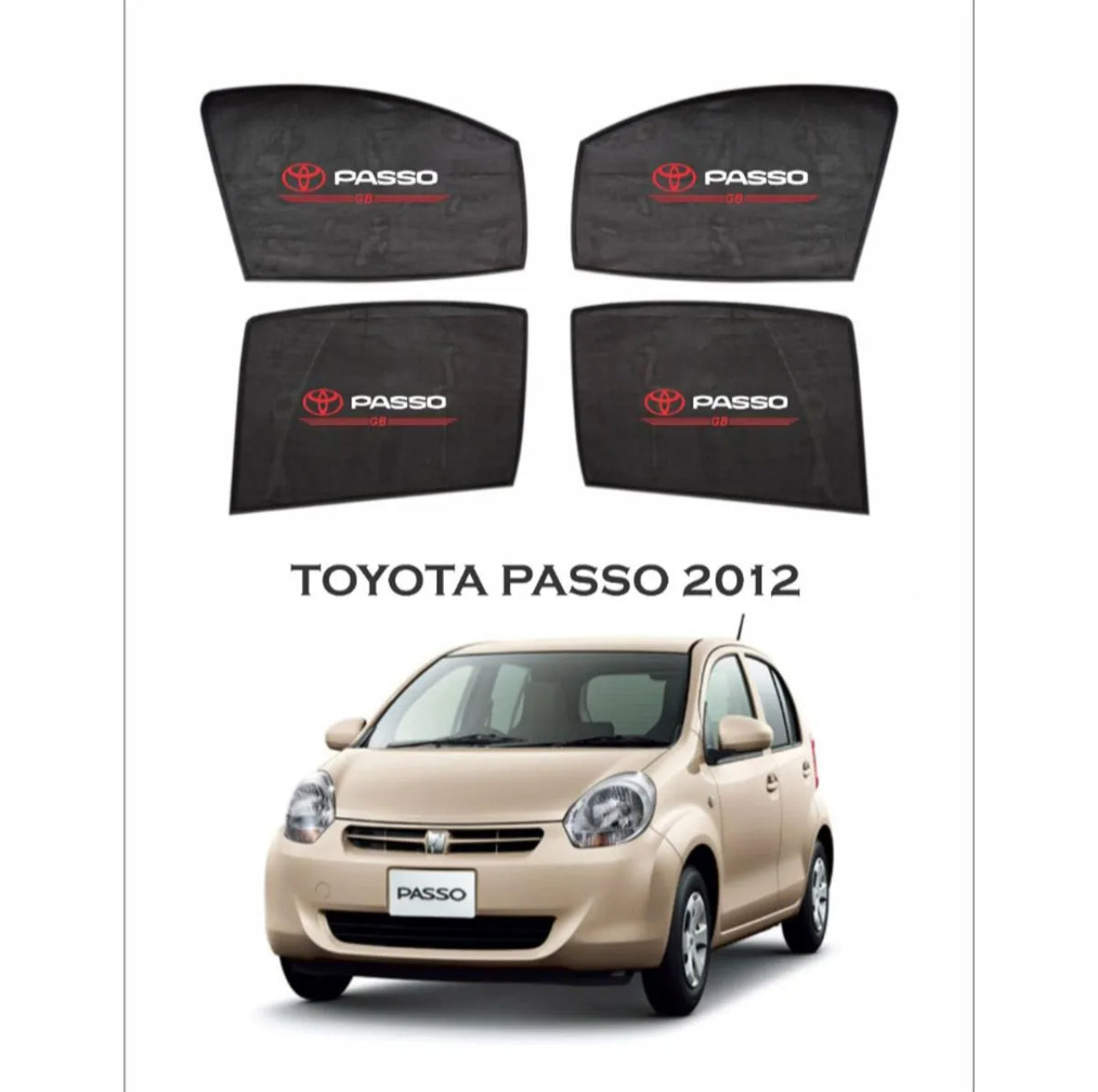 Toyota Passo 2012 Sunshades – Perfect Fit UV & Heat Protection