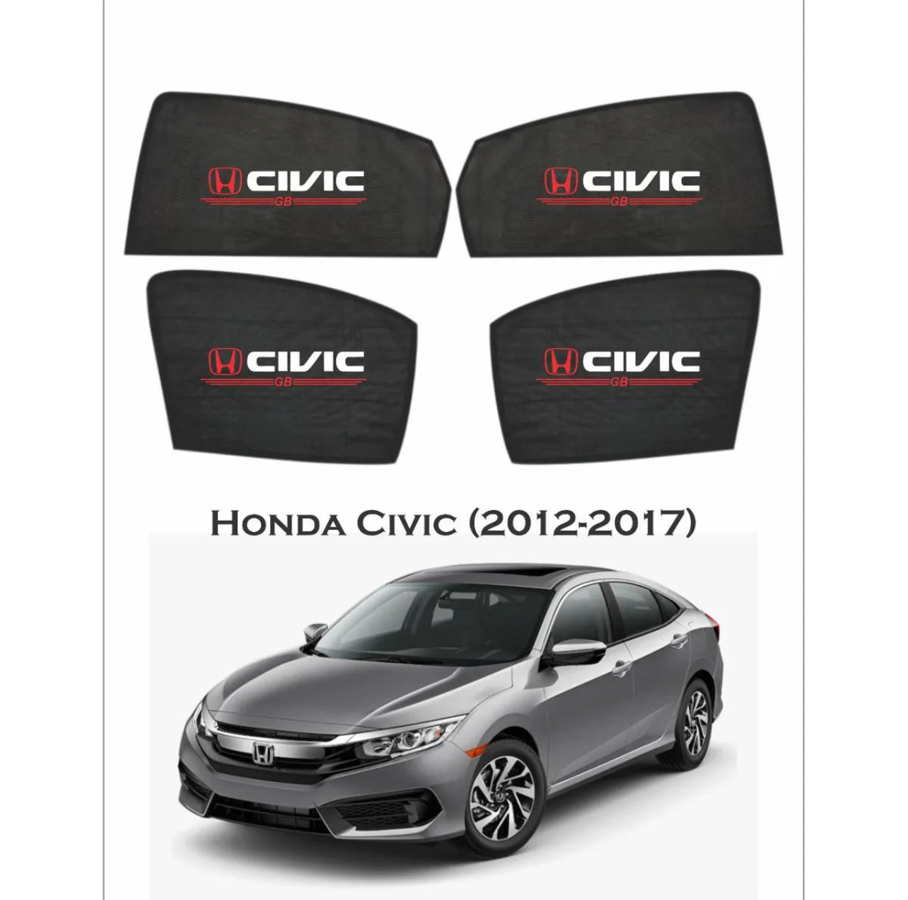 Honda Civic 2012–2017 Sunshades – Premium UV & Heat Protection