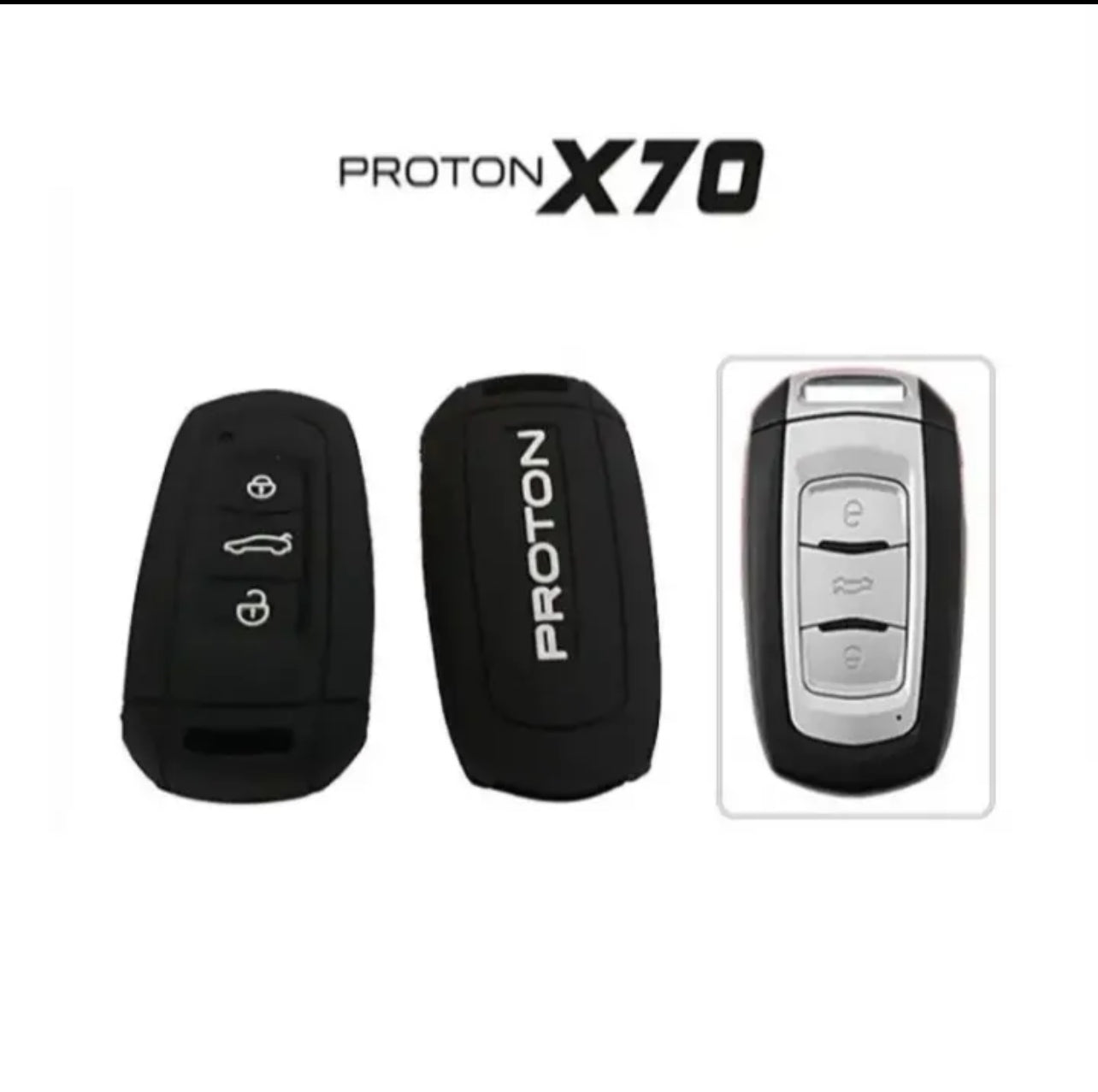 Silicone Black Key Cover for Proton X70