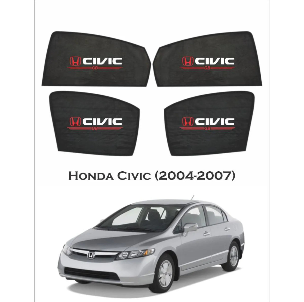 Honda Civic 2004–2007 Sunshades – Custom Fit UV & Heat Protection