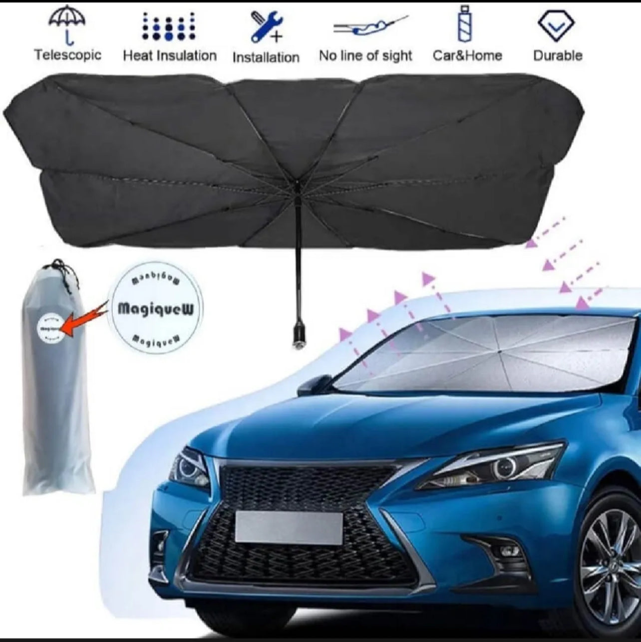 Car Windshield Sun Shade Umbrella