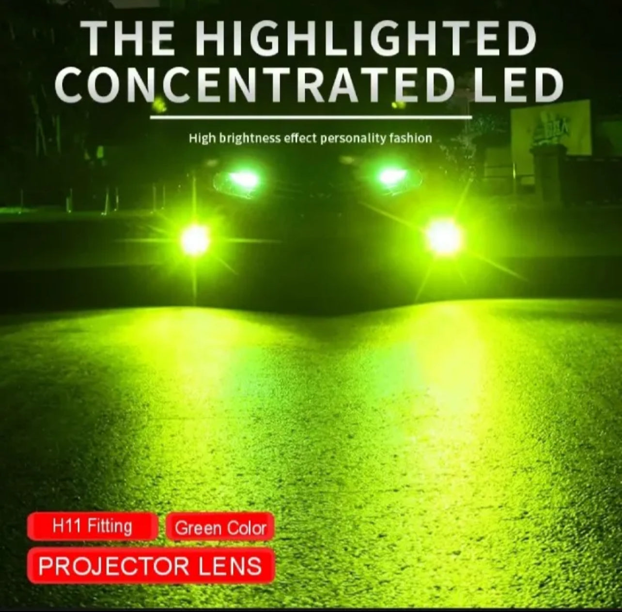 Lime Green Car Fog Light – Bold & Stylish Visibility