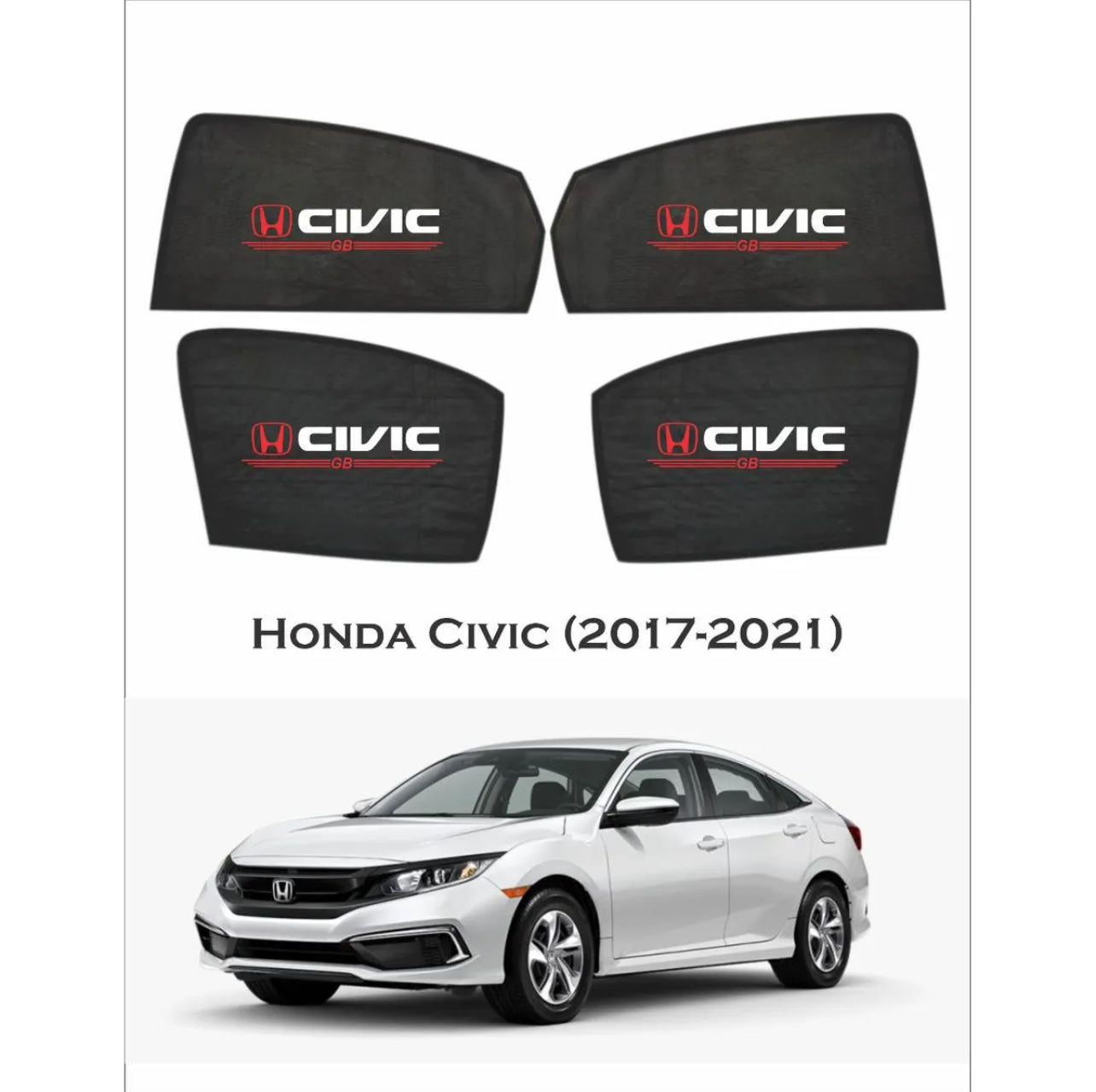 Honda Civic 2017–2021 Sunshades – Premium UV & Heat Protection