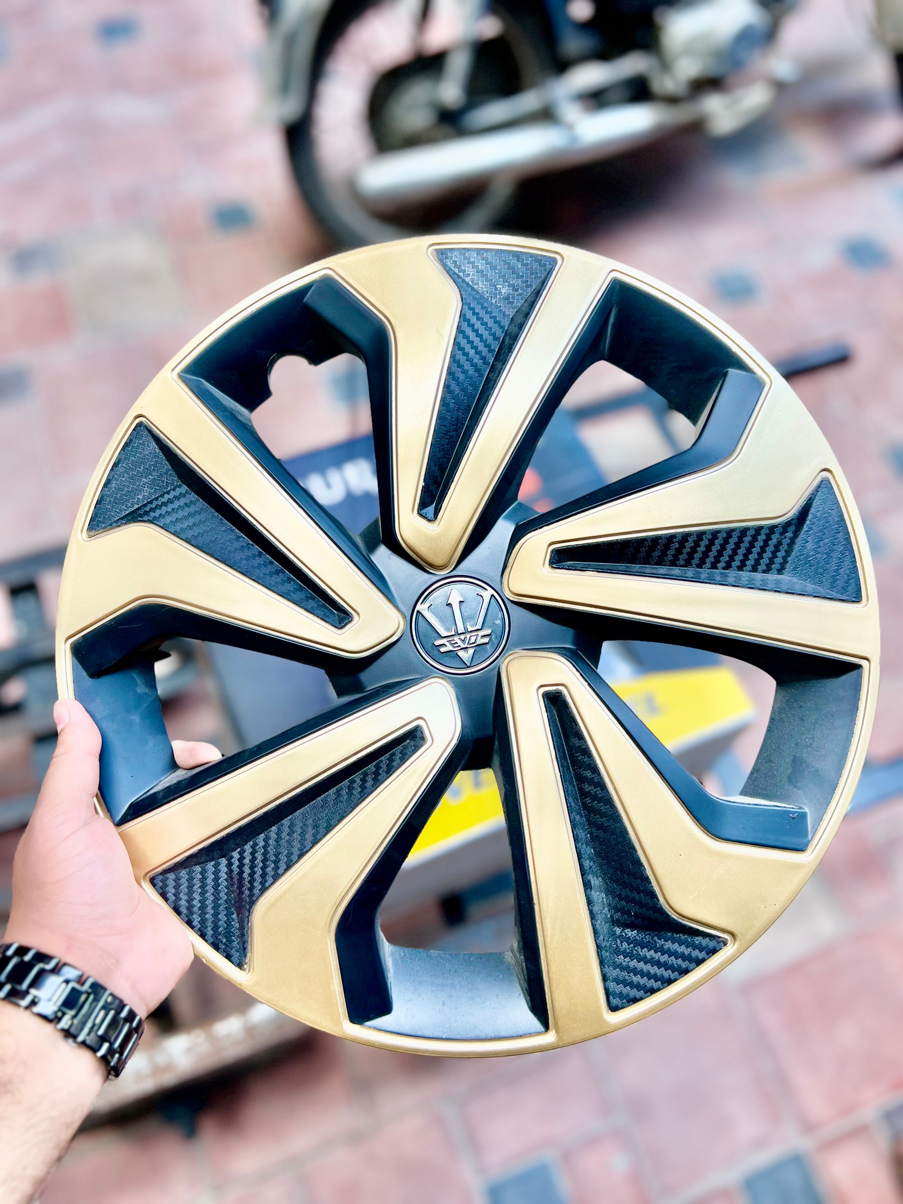 Premium Gold & Black Wheel Cover