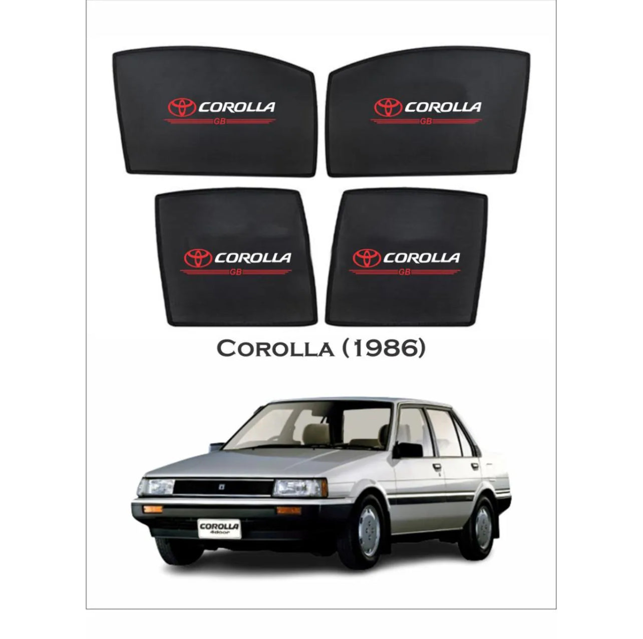 Toyota Corolla 1986 Sunshades – Classic Protection with Perfect Fit